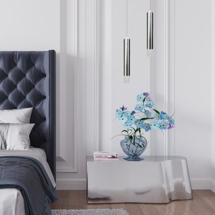 Chandelier on a string TUBI 1xGU10/8W/230V shiny chrome