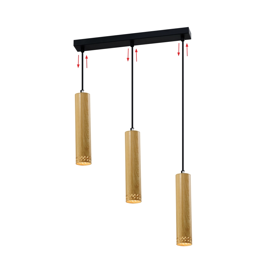 Chandelier on a string TUBO 3xGU10/25W/230V