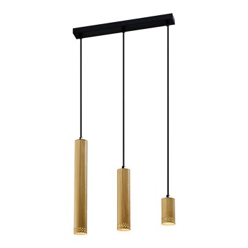 Chandelier on a string TUBO 3xGU10/25W/230V wood