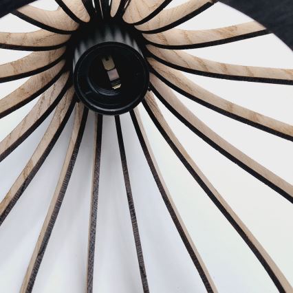 Chandelier on a string TUCCI 3xE27/15W/230V oak/black