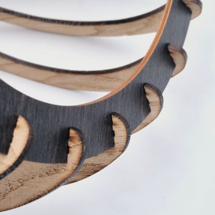 Chandelier on a string TUCCI 3xE27/15W/230V oak/black
