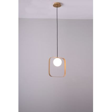 Chandelier on a string TULA 1xG9/28W/230V angular gold