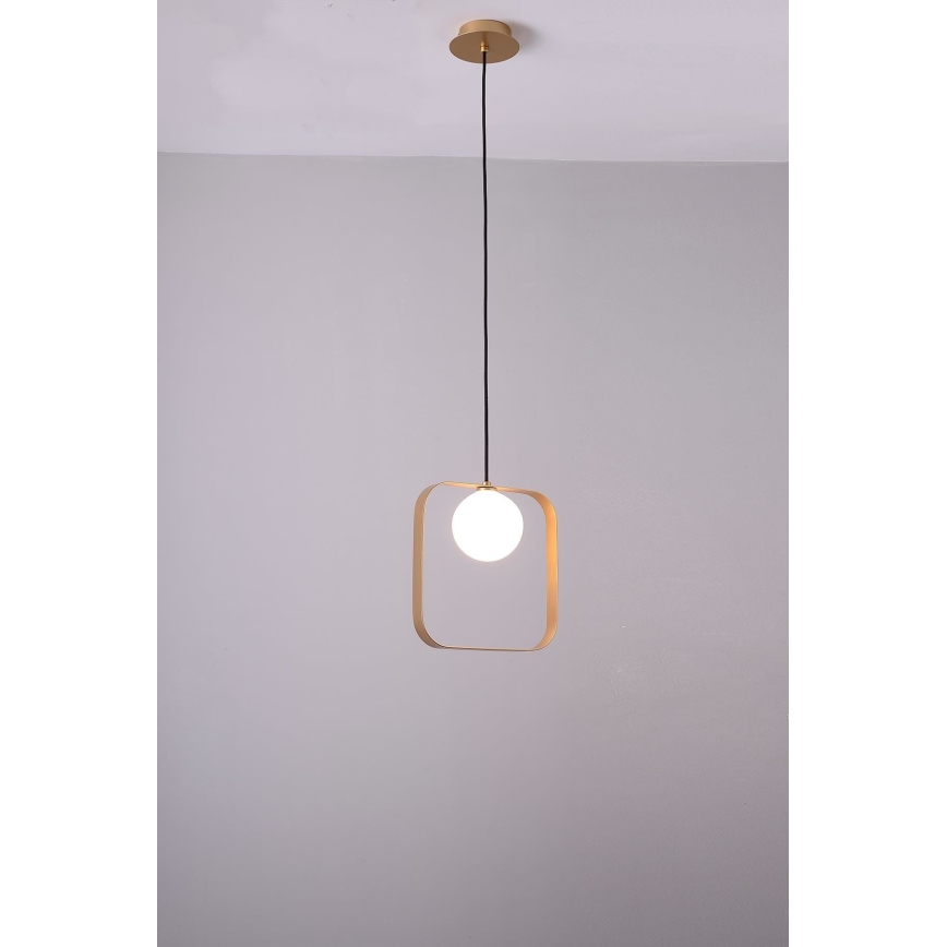 Chandelier on a string TULA 1xG9/28W/230V angular gold