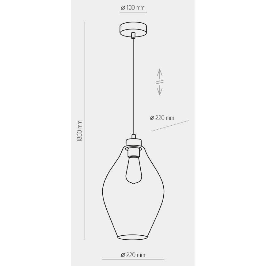 Chandelier on a string TULON 1xE27/60W/230V