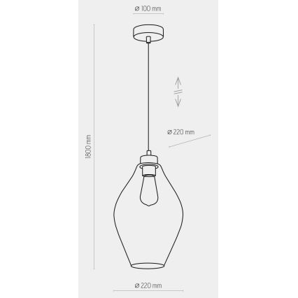 Chandelier on a string TULON 1xE27/60W/230V