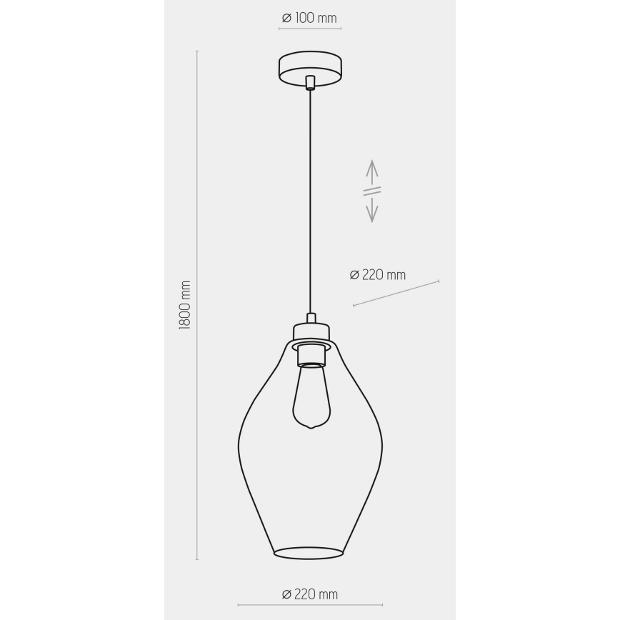 Chandelier on a string TULON 1xE27/60W/230V