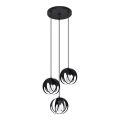 Chandelier on a string TULOS 3xE27/60W/230V black