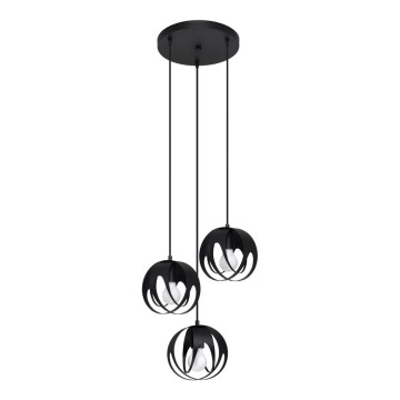 Chandelier on a string TULOS 3xE27/60W/230V black