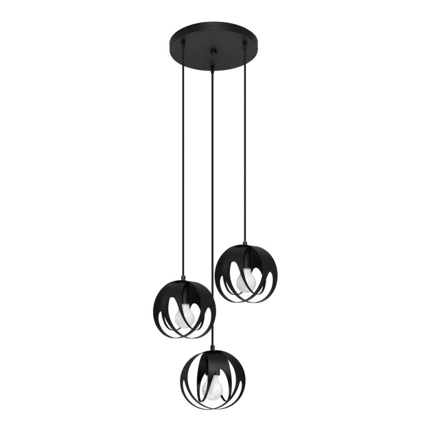 Chandelier on a string TULOS 3xE27/60W/230V black