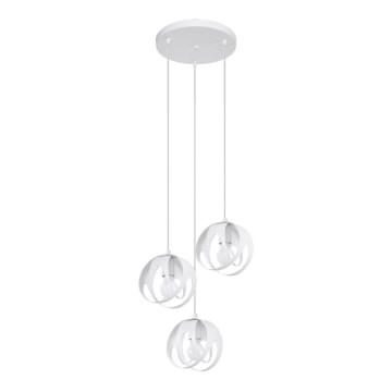 Chandelier on a string TULOS 3xE27/60W/230V white