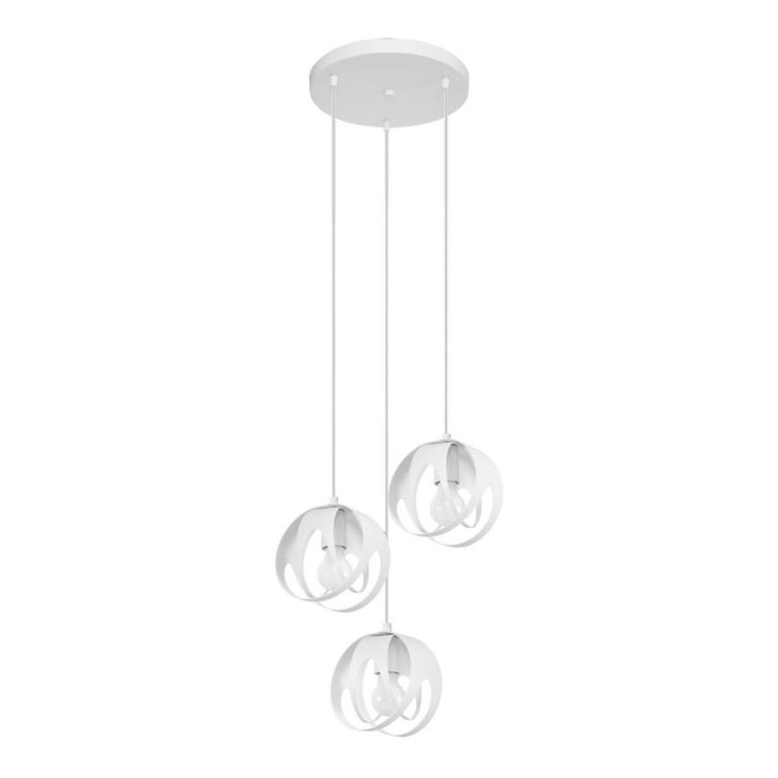 Chandelier on a string TULOS 3xE27/60W/230V white