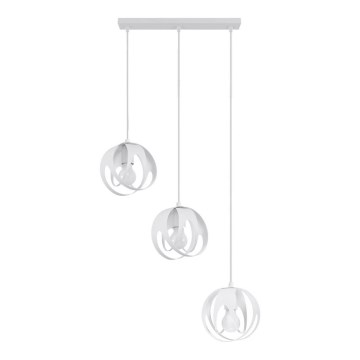 Chandelier on a string TULOS 3xE27/60W/230V white