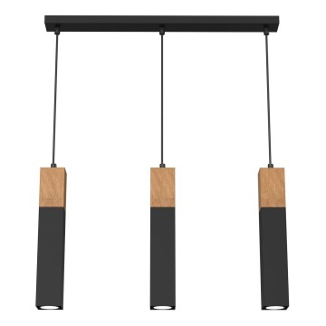 Chandelier on a string TULUM 3xGU10/60W/230V black