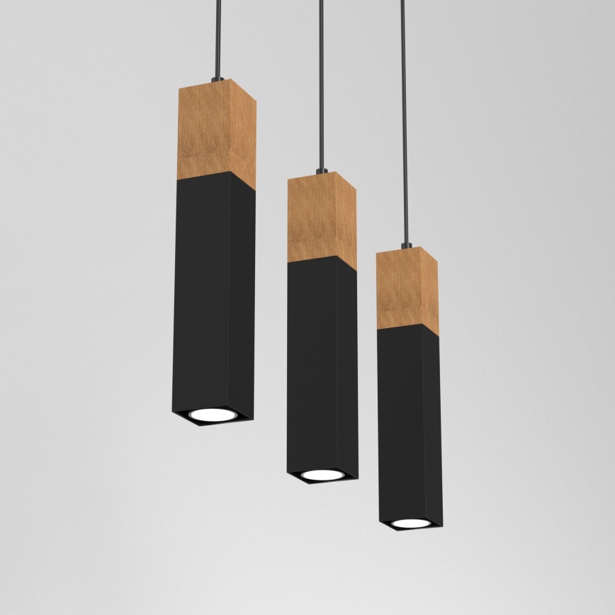 Chandelier on a string TULUM 3xGU10/60W/230V black