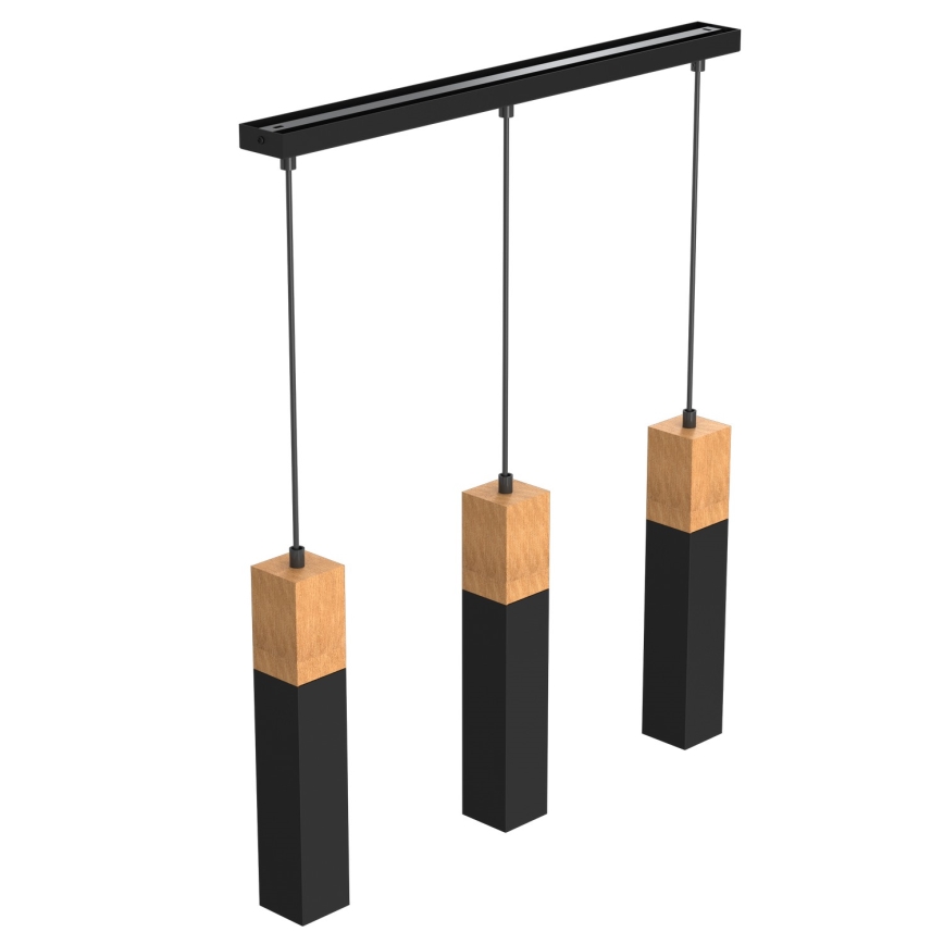 Chandelier on a string TULUM 3xGU10/60W/230V black