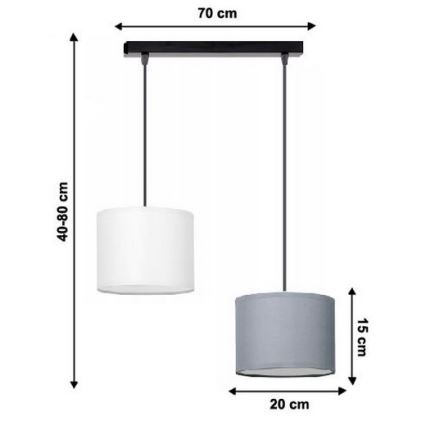 Chandelier on a string TUZ 2xE27/60W/230V