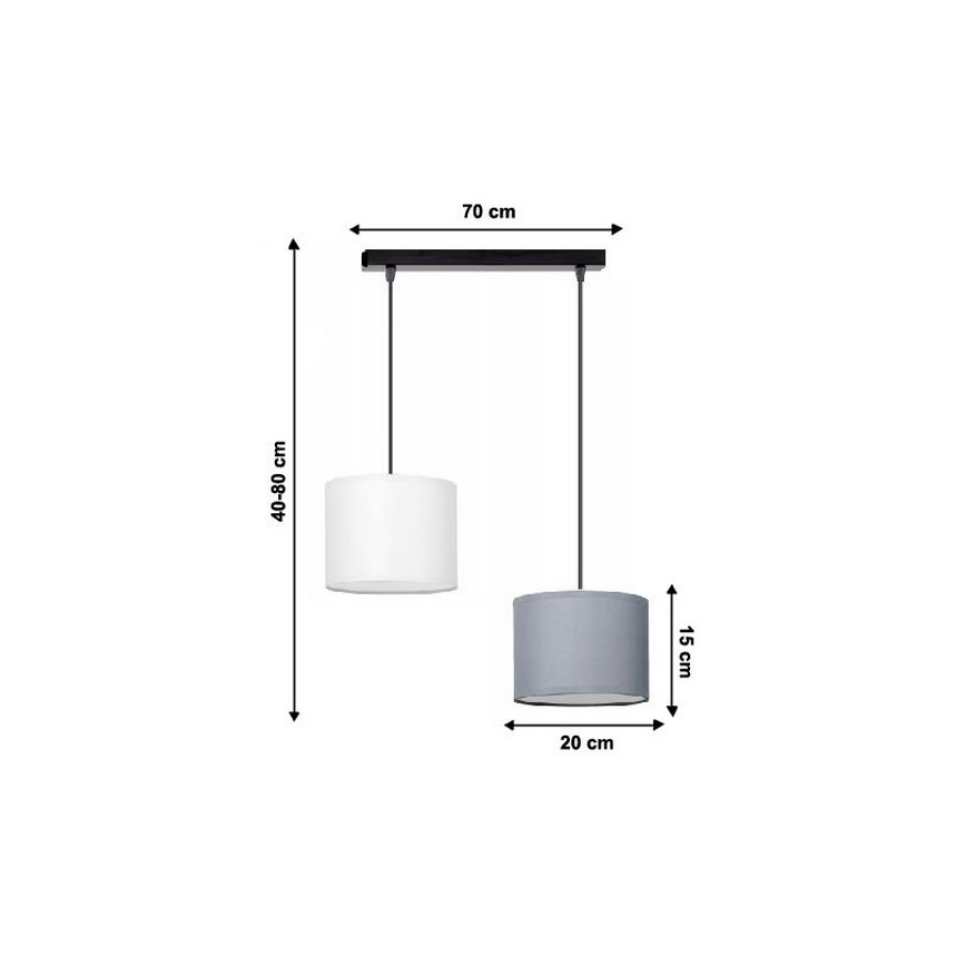Chandelier on a string TUZ 2xE27/60W/230V