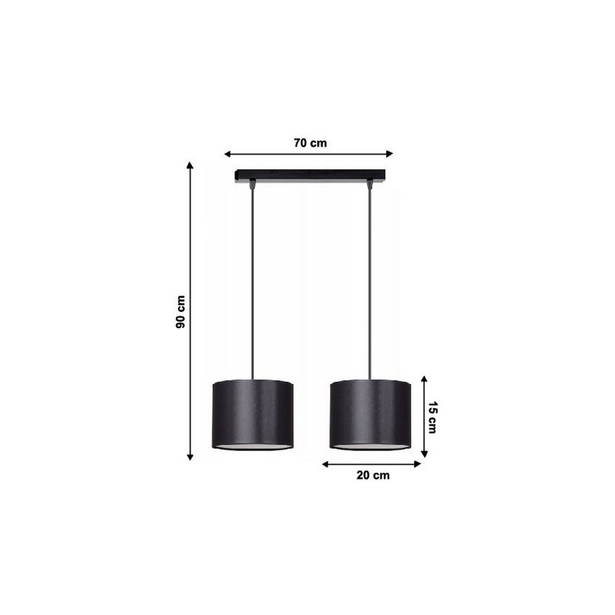 Chandelier on a string TUZ 2xE27/60W/230V