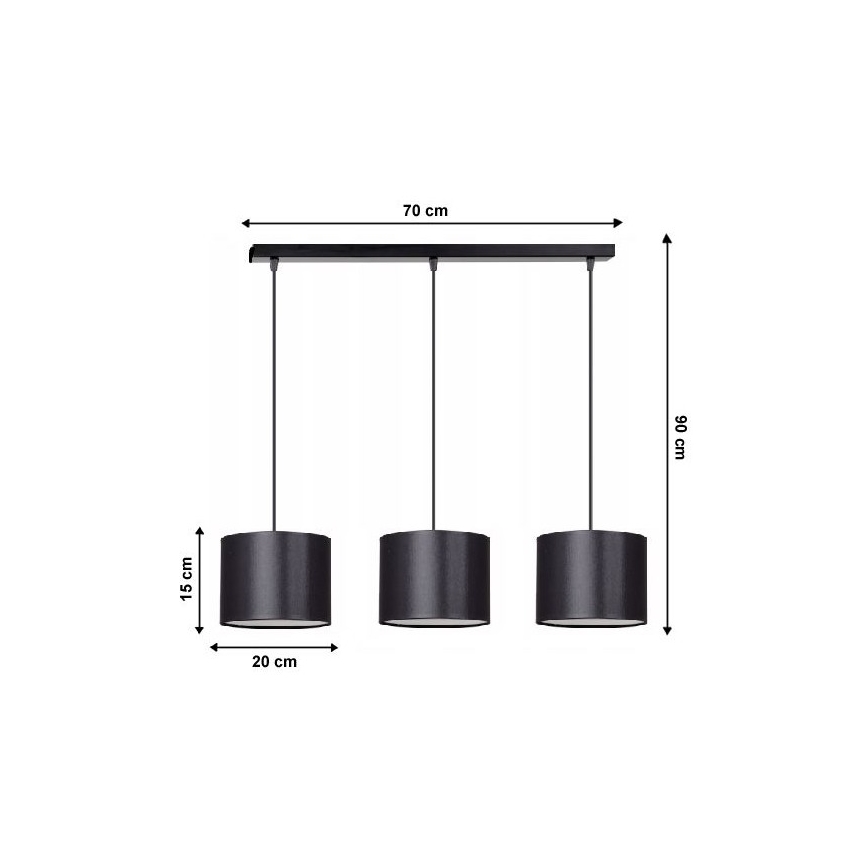 Chandelier on a string TUZ 3xE27/60W/230V