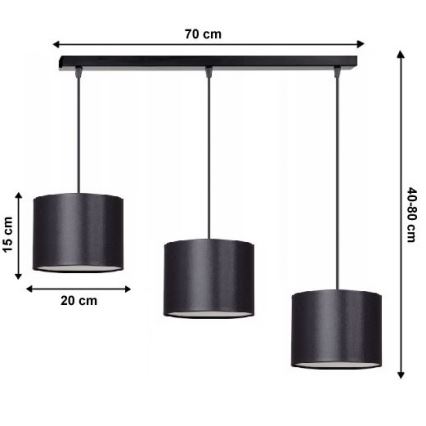 Chandelier on a string TUZ 3xE27/60W/230V