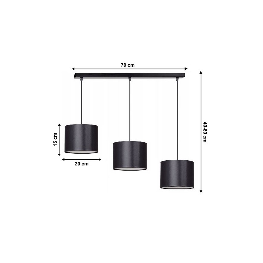 Chandelier on a string TUZ 3xE27/60W/230V