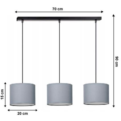 Chandelier on a string TUZ 3xE27/60W/230V