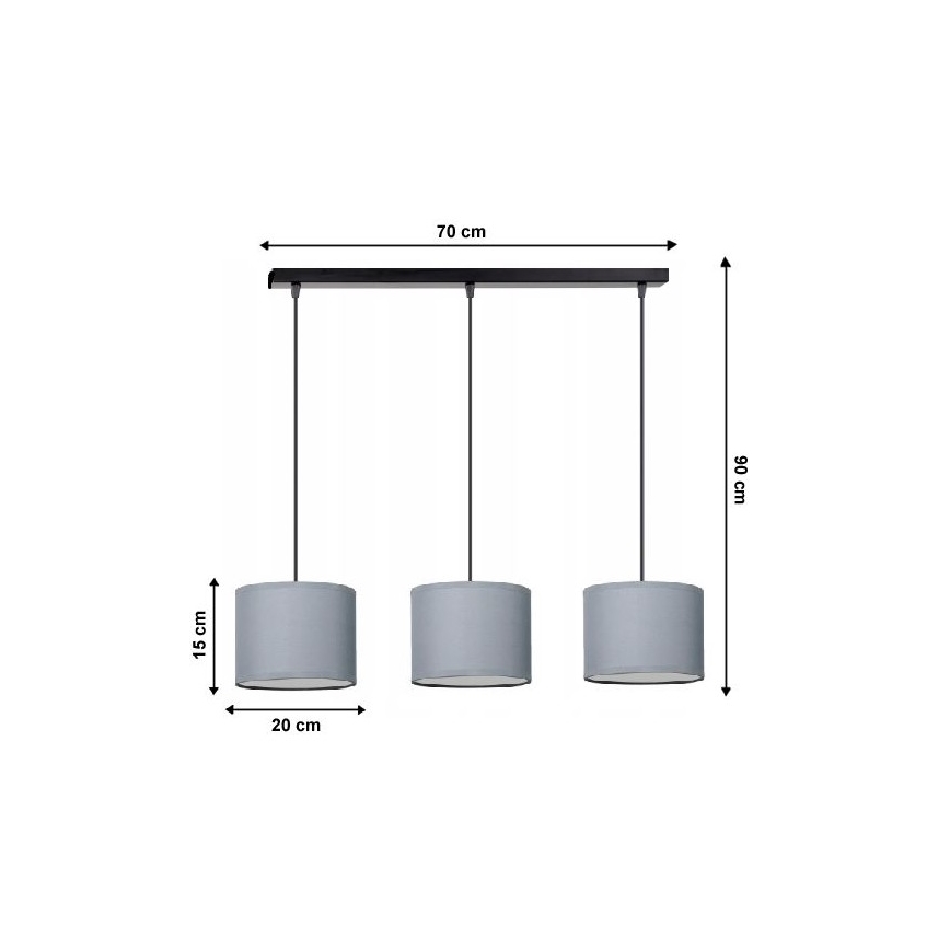 Chandelier on a string TUZ 3xE27/60W/230V