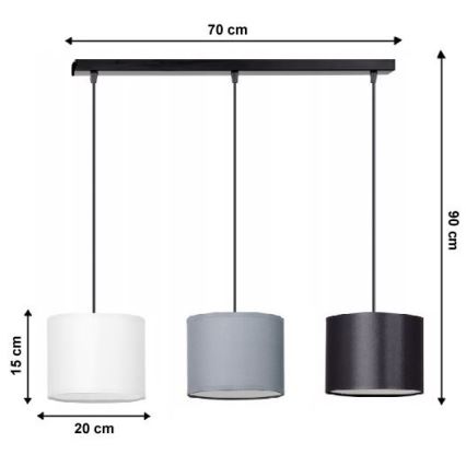 Chandelier on a string TUZ 3xE27/60W/230V