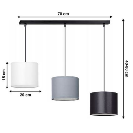 Chandelier on a string TUZ 3xE27/60W/230V