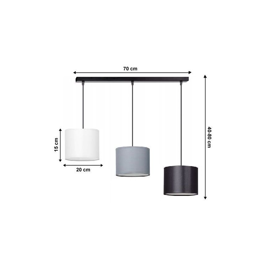 Chandelier on a string TUZ 3xE27/60W/230V