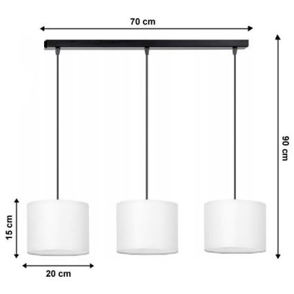 Chandelier on a string TUZ 3xE27/60W/230V