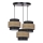 Chandelier on a string TWIN 3xE27/40W/230V brown/black