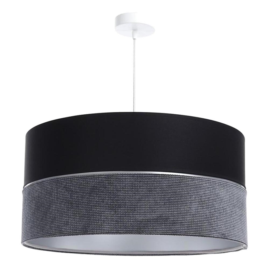 Chandelier on a string TWIST 1xE27/60W/230V black/grey/silver