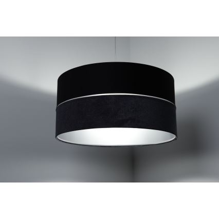 Chandelier on a string TWIST 1xE27/60W/230V black/grey/silver
