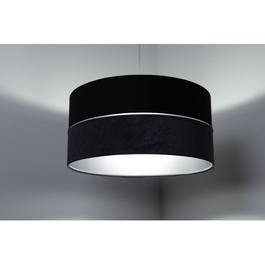 Chandelier on a string TWIST 1xE27/60W/230V black/grey/silver