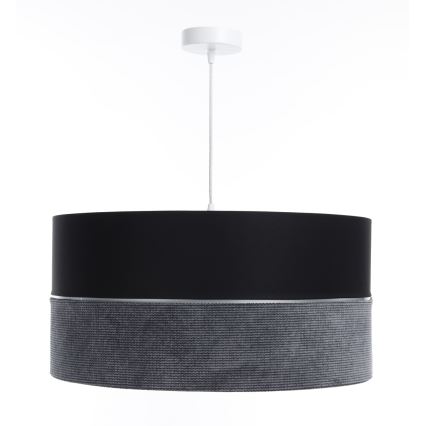 Chandelier on a string TWIST 1xE27/60W/230V black/grey/silver