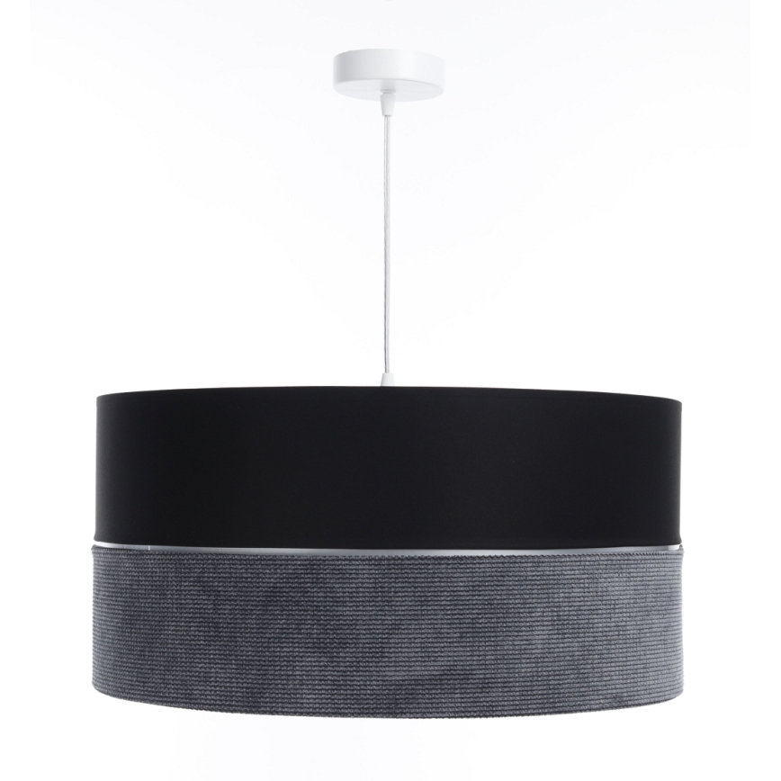 Chandelier on a string TWIST 1xE27/60W/230V black/grey/silver