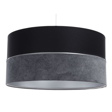 Chandelier on a string TWIST 1xE27/60W/230V black/grey/silver