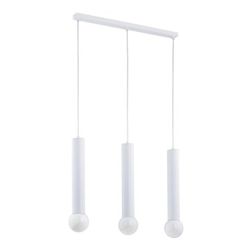 Chandelier on a string TWISTER 3xE27/60W/230V white