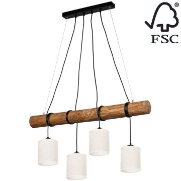 Chandelier on a string ULMO 4xE27/25W/230V pine – FSC certified