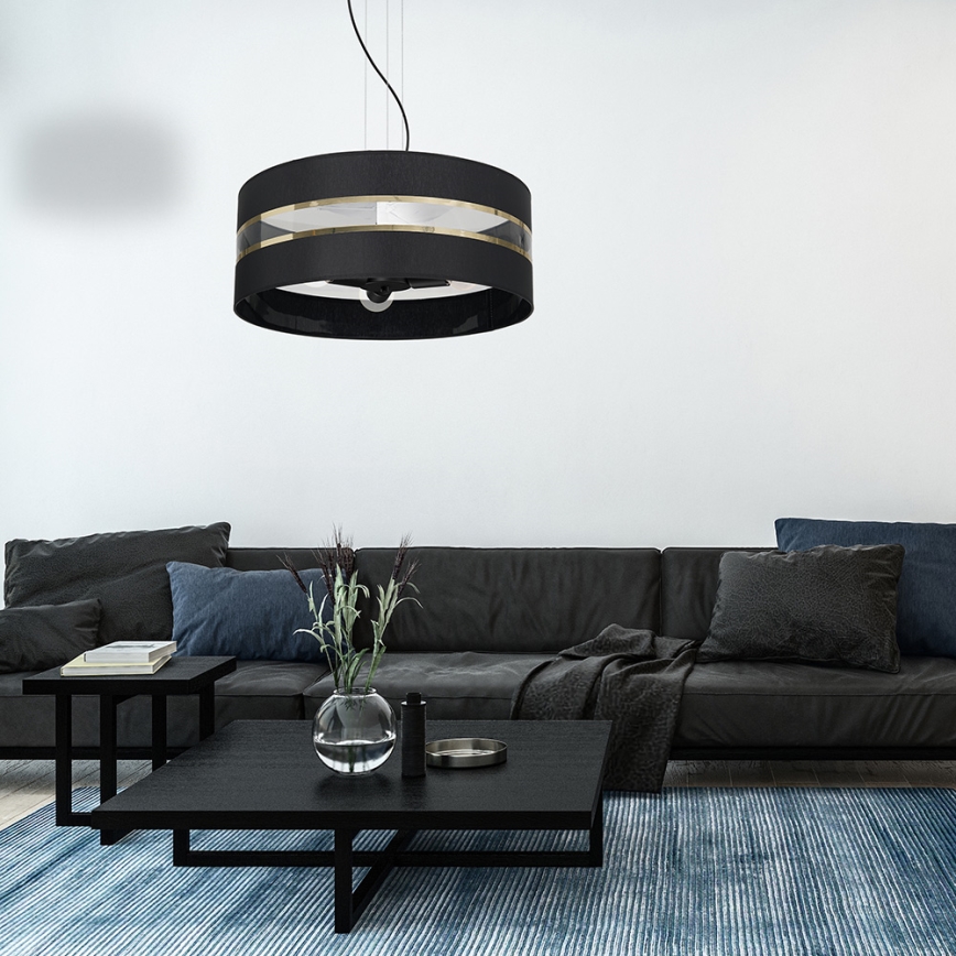 Chandelier on a string ULTIMO 3xE27/60W/230V black