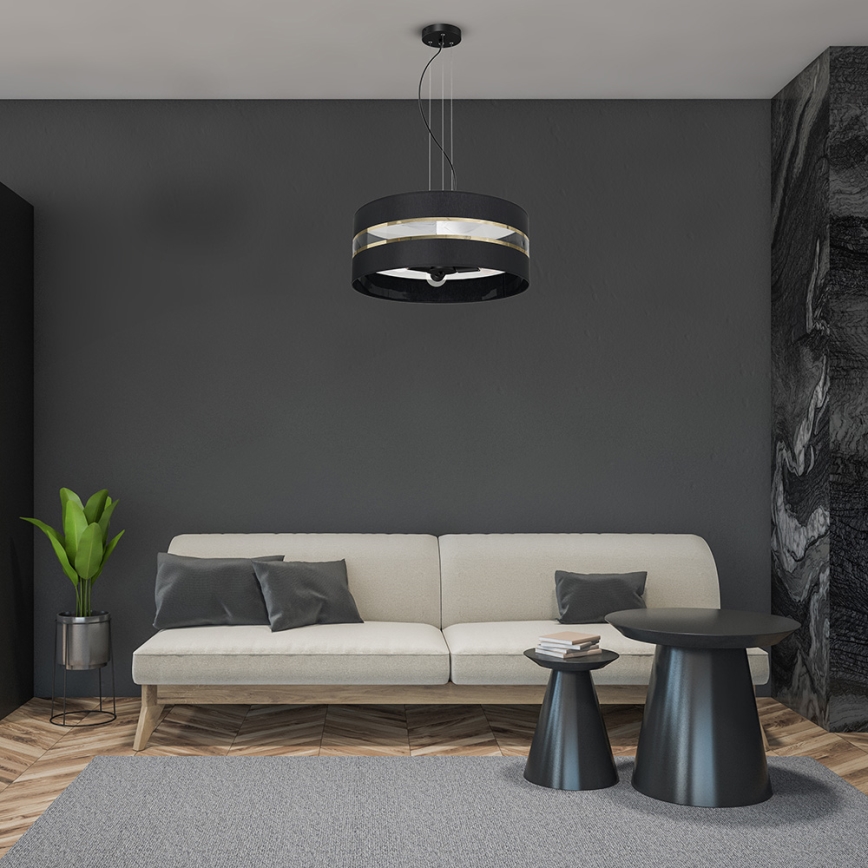Chandelier on a string ULTIMO 3xE27/60W/230V black