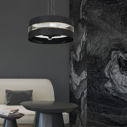 Chandelier on a string ULTIMO 3xE27/60W/230V black