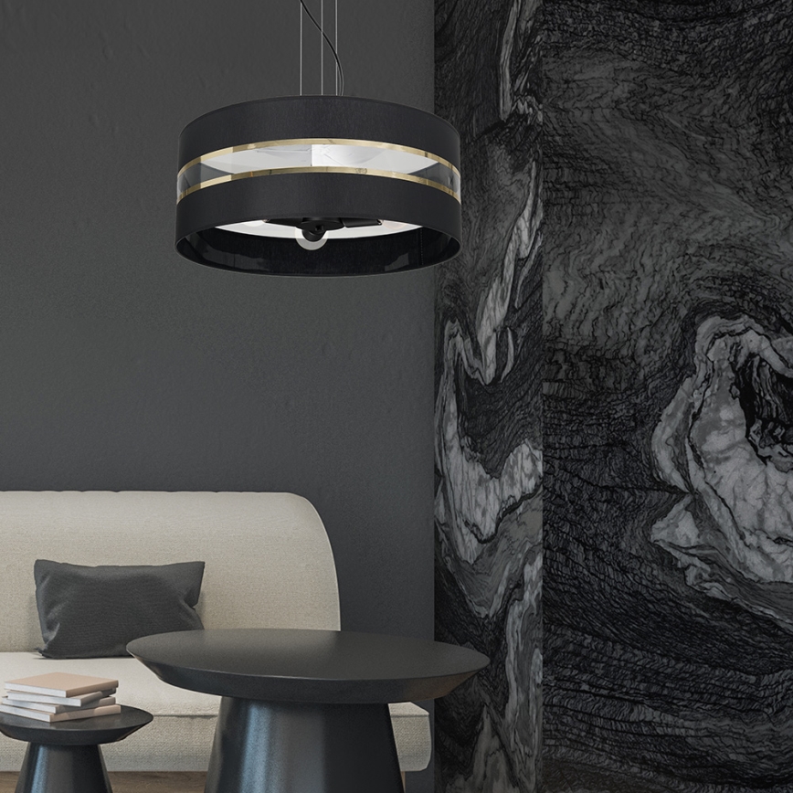 Chandelier on a string ULTIMO 3xE27/60W/230V black