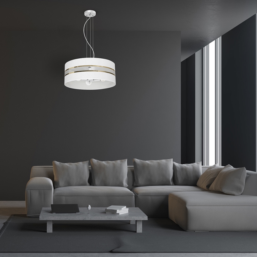 Chandelier on a string ULTIMO 3xE27/60W/230V white