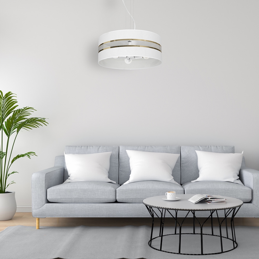 Chandelier on a string ULTIMO 3xE27/60W/230V white