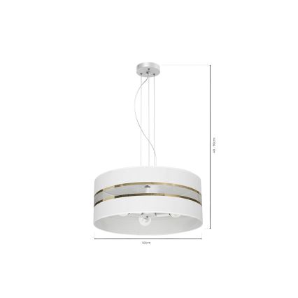 Chandelier on a string ULTIMO 3xE27/60W/230V white