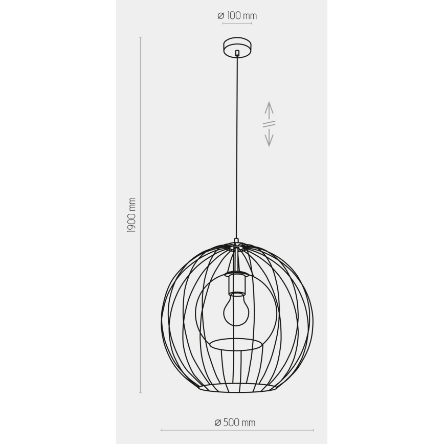 Chandelier on a string UNIVERSO 1xE27/60W/230V