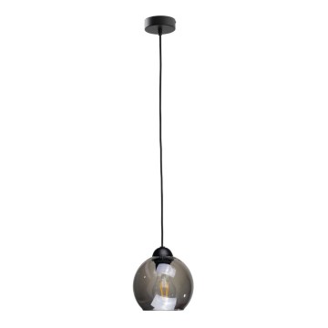 Chandelier on a string UNO 1xE27/60W/230V black/smoky