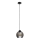 Chandelier on a string UNO 1xE27/60W/230V black/smoky